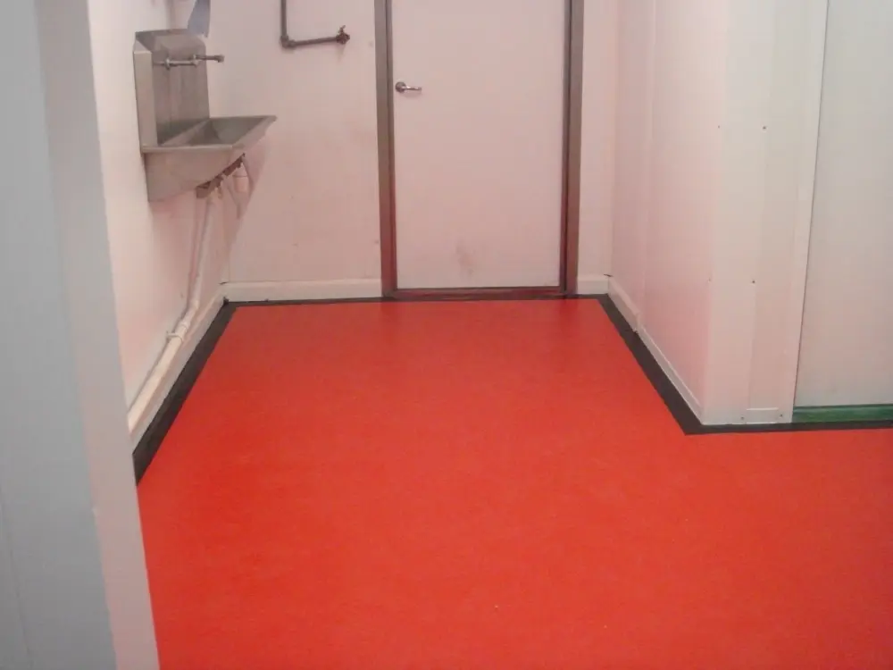 antibacterial floor covering by hand washing